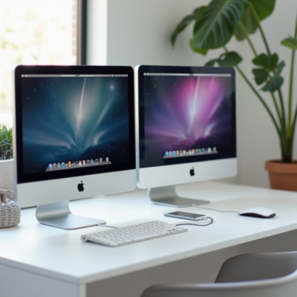 paggamit ng pangalawang monitor kasama ang iMac