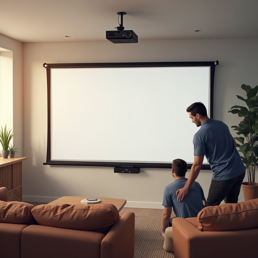 การตั้งหน้าจอโปรเจคเตอร์