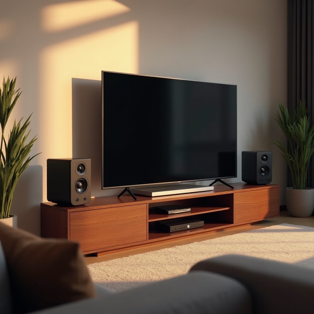 cara menghubungkan speaker stereo ke tv