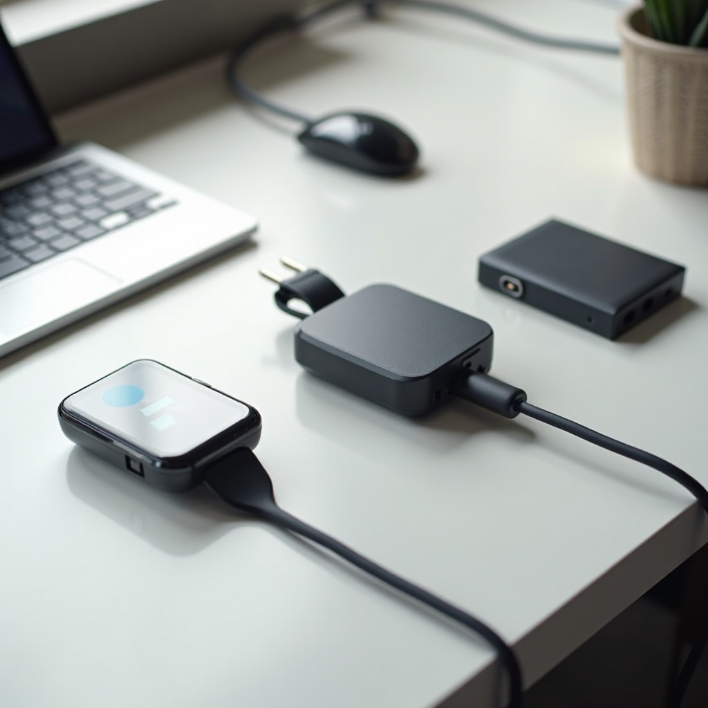 como usar carregador de smartwatch de 2 pinos