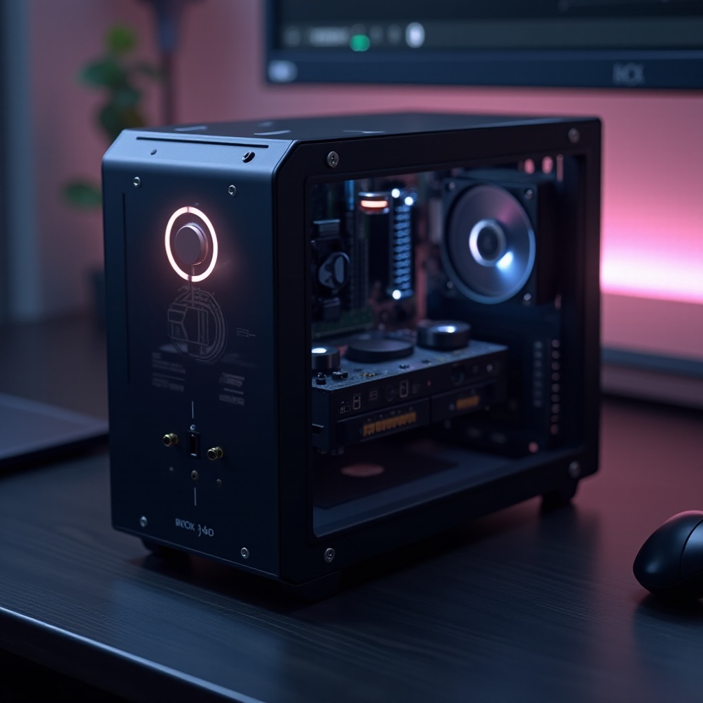 caixa mini itx com fonte de alimentação
