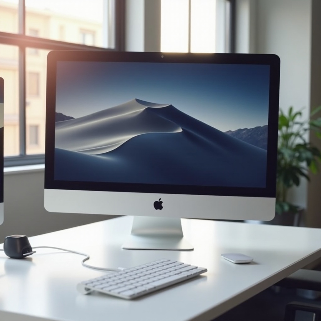 استخدام شاشة ثانية مع iMac