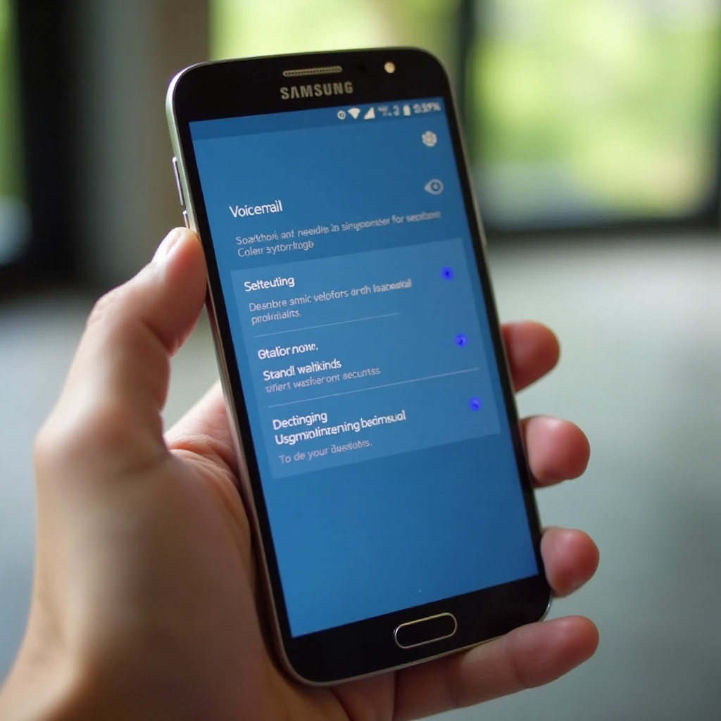 como faço para acessar meu correio de voz no meu telefone Samsung