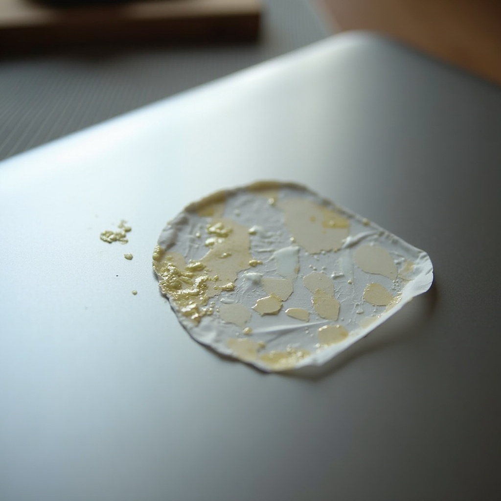 cara menghilangkan residu stiker dari laptop